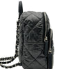 シャネル CHANEL ネージュコレクション ココマークミニバックパック AS4366 グレー/ブラック シルバー金具 ナイロン/レザー レディース リュック・デイパック