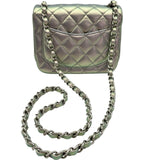 シャネル CHANEL ミニマトラッセ18 A35200 シルバー シルバー金具 カーフ レディース ショルダーバッグ