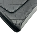 シャネル CHANEL マトラッセ台形ショルダーバッグ 5番台 ブラック ゴールド金具 キャビア レディース ハンドバッグ