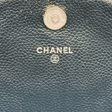 シャネル CHANEL ココマークハーフムーンチェーンウォレット A40033 ネイビー シルバー金具 キャビア レディース ショルダーバッグ