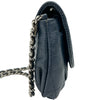 シャネル CHANEL ココマークハーフムーンチェーンウォレット A40033 ネイビー シルバー金具 キャビア レディース ショルダーバッグ