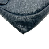 シャネル CHANEL ココマークハーフムーンチェーンウォレット A40033 ネイビー シルバー金具 キャビア レディース ショルダーバッグ