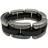 シャネル CHANEL ウルトラリングミディアム ホワイトゴールド 750/ブラックセラミック ダイヤモンド ジュエリー