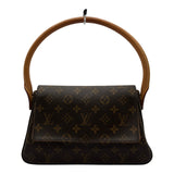 ルイ・ヴィトン LOUIS VUITTON ミニ・ルーピング M51147 ブラウン モノグラム/レザー レディース ショルダーバッグ