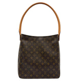 ルイ・ヴィトン LOUIS VUITTON ルーピングGM M51145 ブラウン モノグラム/レザー レディース トートバッグ