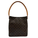 ルイ・ヴィトン LOUIS VUITTON ルーピングGM M51145 ブラウン モノグラム/レザー レディース トートバッグ