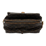 ルイ・ヴィトン LOUIS VUITTON ソミュール35 M42254 ブラウン モノグラム/レザー レディース ショルダーバッグ