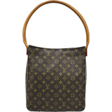ルイ・ヴィトン LOUIS VUITTON ルーピングGM M51145 ブラウン モノグラム・キャンバス レディース ショルダーバッグ
