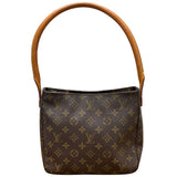 ルイ・ヴィトン LOUIS VUITTON ルーピングMM M51146 ブラウン モノグラムキャンバス レディース ハンドバッグ