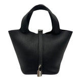 エルメス HERMES ピコタンロックPM Z刻 ブラック シルバー金具 トリヨン レディース ハンドバッグ