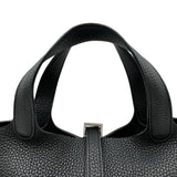 エルメス HERMES ピコタンロックPM Z刻 ブラック シルバー金具 トリヨン レディース ハンドバッグ