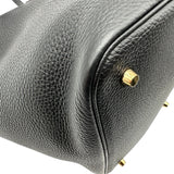エルメス HERMES ピコタンロックMM B刻 ブラック ゴールド金具 トリヨン レディース ハンドバッグ