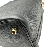 エルメス HERMES ピコタンロックPM B刻 ブラック ゴールド金具 トリヨン レディース ハンドバッグ
