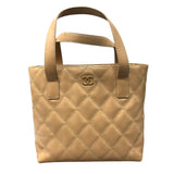 シャネル CHANEL ワイルドステッチ ハンドバッグ A18126 ベージュ ゴールド金具 レザー レディース トートバッグ