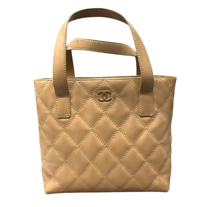 シャネル CHANEL ワイルドステッチ ハンドバッグ A18126 ベージュ