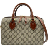 グッチ GUCCI GGスプリーム スモールボストンバッグ 409529 ブラウン レディース ハンドバッグ ショルダーバッグ