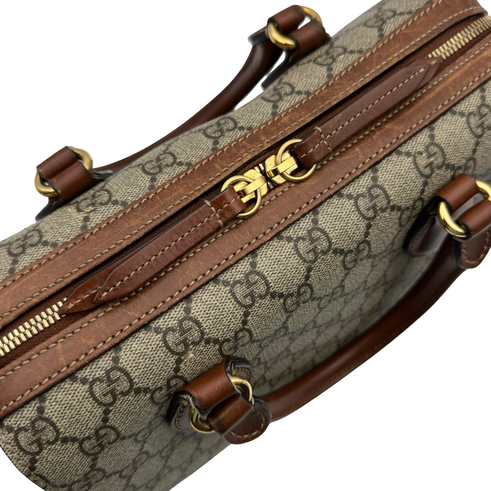 グッチ GUCCI GGスプリーム スモールボストンバッグ 409529 ブラウン