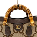 グッチ GUCCI ダイアナスモールトートバッグ 660195 ブラウン ジャンボGGキャンバス/レザー レディース トートバッグ