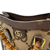グッチ GUCCI ダイアナスモールトートバッグ 660195 ブラウン ジャンボGGキャンバス/レザー レディース トートバッグ