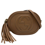 グッチ GUCCI ソーホー ラウンドショルダーバッグ 747779 ベージュ レザー レディース ショルダーバッグ