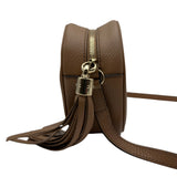 グッチ GUCCI ソーホー ラウンドショルダーバッグ 747779 ベージュ レザー レディース ショルダーバッグ