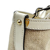 グッチ GUCCI ロゴトートバッグ 247209 ベージュ/ホワイト リネン レディース ショルダーバッグ