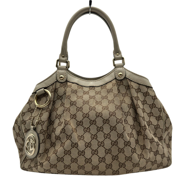 GUCCI グッチ GG柄 トートバッグ レザー ベージュ グッチ GUCCI GGキャンバス スーキートートバッグ 211944 アイボリー