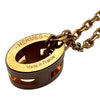 エルメス HERMES ポップＨミニネックレス ピンク/ゴールド エナメル/メタル アクセサリー