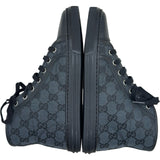 グッチ GUCCI GG総柄キャンバスハイカットスニーカー ブラック キャンバス レディース スニーカー