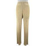 PLEATS PLEASE ISSEY MIYAKE プリーツロングパンツ PP04-JF609 ベージュ ポリエステル レディース その他ボトムス