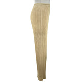 PLEATS PLEASE ISSEY MIYAKE プリーツロングパンツ PP04-JF609 ベージュ ポリエステル レディース その他ボトムス