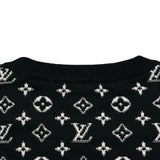 ルイ・ヴィトン LOUIS VUITTON グラディエントモノグラムニットセーター HQN42W ブラック コットン メンズ ニット