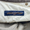 ルイ・ヴィトン LOUIS VUITTON レザーパッチワイドデニムパンツ HUD72W ブラウン デニム メンズ デニムパンツ