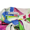 バレンシアガ BALENCIAGA ロゴ総柄ボウタイブラウス 482308 マルチカラー シルク レディース ブラウス