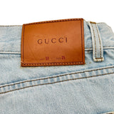 グッチ GUCCI ハートパッチデニムパンツ 467288 ライトブルー デニム レディース デニムパンツ