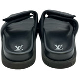 ルイ・ヴィトン LOUIS VUITTON マイアミライン モノグラムフラットサンダル FD0252 ブラック レザー メンズ サンダル