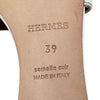 エルメス HERMES オアジス ヒールサンダル H071002Z ホワイト レザー レディース サンダル