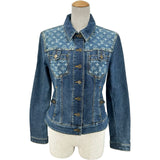 ルイ・ヴィトン LOUIS VUITTON モノグラム総柄デニムジャケット WJA15CKJ ブルー デニム レディース デニムジャケット