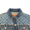 ルイ・ヴィトン LOUIS VUITTON モノグラム総柄デニムジャケット WJA15CKJ ブルー デニム レディース デニムジャケット