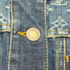 ルイ・ヴィトン LOUIS VUITTON モノグラム総柄デニムジャケット WJA15CKJ ブルー デニム レディース デニムジャケット