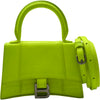バレンシアガ BALENCIAGA アワーグラス ミニ 637372 イエロー クロコ型押しレザー レディース ショルダーバッグ