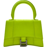 バレンシアガ BALENCIAGA アワーグラス ミニ 637372 イエロー クロコ型押しレザー レディース ショルダーバッグ