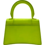 バレンシアガ BALENCIAGA アワーグラス ミニ 637372 イエロー クロコ型押しレザー レディース ショルダーバッグ