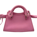 バレンシアガ BALENCIAGA ネオ クラシック スーパーナノ 669537 ピンク レザー レディース ショルダーバッグ