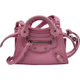 バレンシアガ BALENCIAGA ネオクラシック スーパーナノ 669537 ピンク レザー レディース ショルダーバッグ