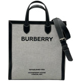バーバリーロンドン BURBERRY LONDON ホースフェリートートバッグ ブラック キャンバス レディース ショルダーバッグ