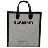 バーバリーロンドン BURBERRY LONDON ホースフェリートートバッグ ブラック キャンバス レディース ショルダーバッグ