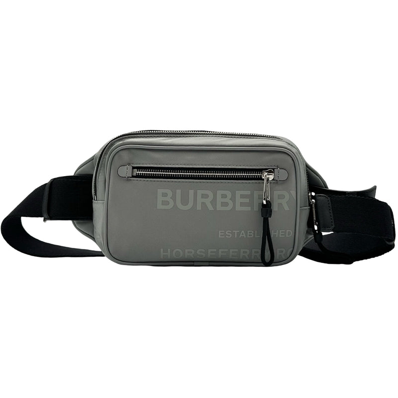 新品未使用 BURBERRY ボディバッグ ウエストポーチ バーバリーロンドン BURBERRY LONDON ウエストポーチ グレー ナイロン