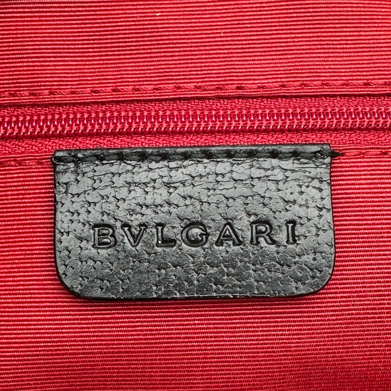 ブルガリ BVLGARI ロゴマニアトート ブラック キャンバス レディース