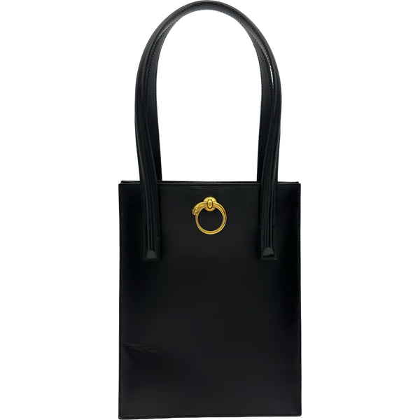 カルティエ Cartier パンテールトート ブラック レザー レディース